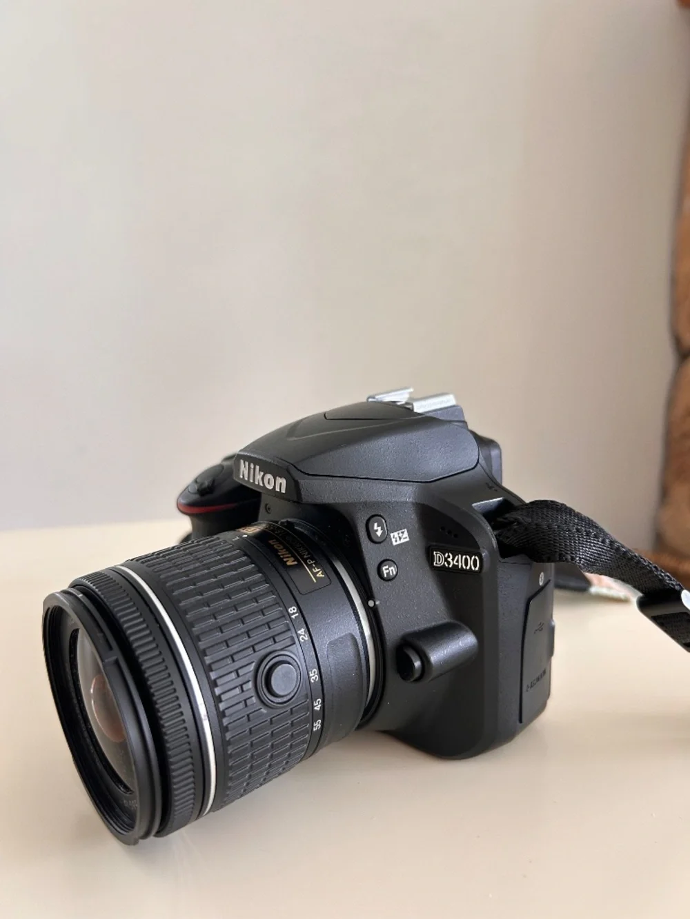 Nikon D3400 Digital SLR Camera w/ Af-p DX 18-55mm Lens and Accessories